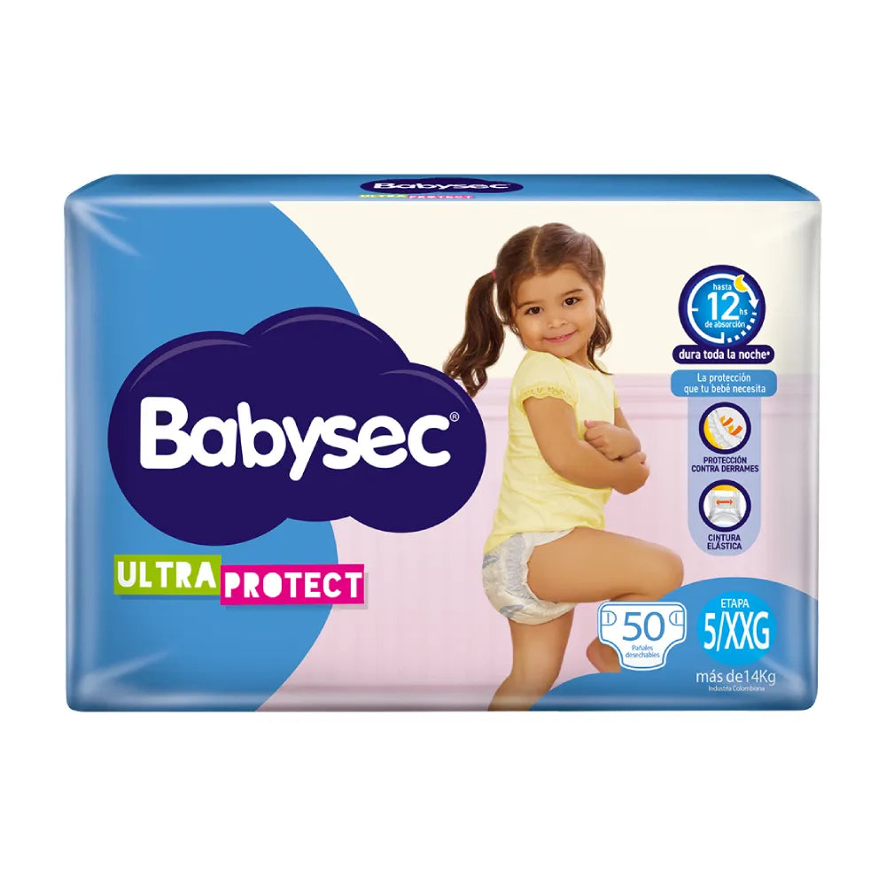 Pañales Babysec Etapa 5/XXG x 50 Unds