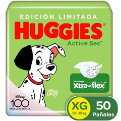 Pañales Huggies Active Sec Etapa 4/XG x 50 Unds