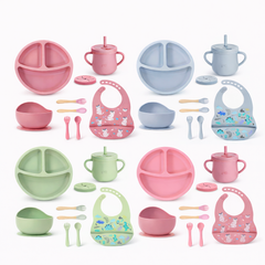 Vajilla en silicona 10 piezas estampada