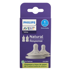 Chupa para Tetero Avent Natural Response x 2 unds nivel 1