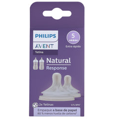 Chupa para Tetero Avent Natural Response x 2 unds nivel 5