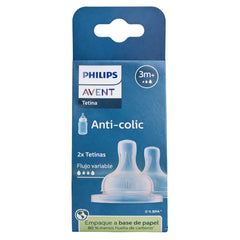 Chupa para Tetero Avent Clasic x 2 unds 3 m+ Variable