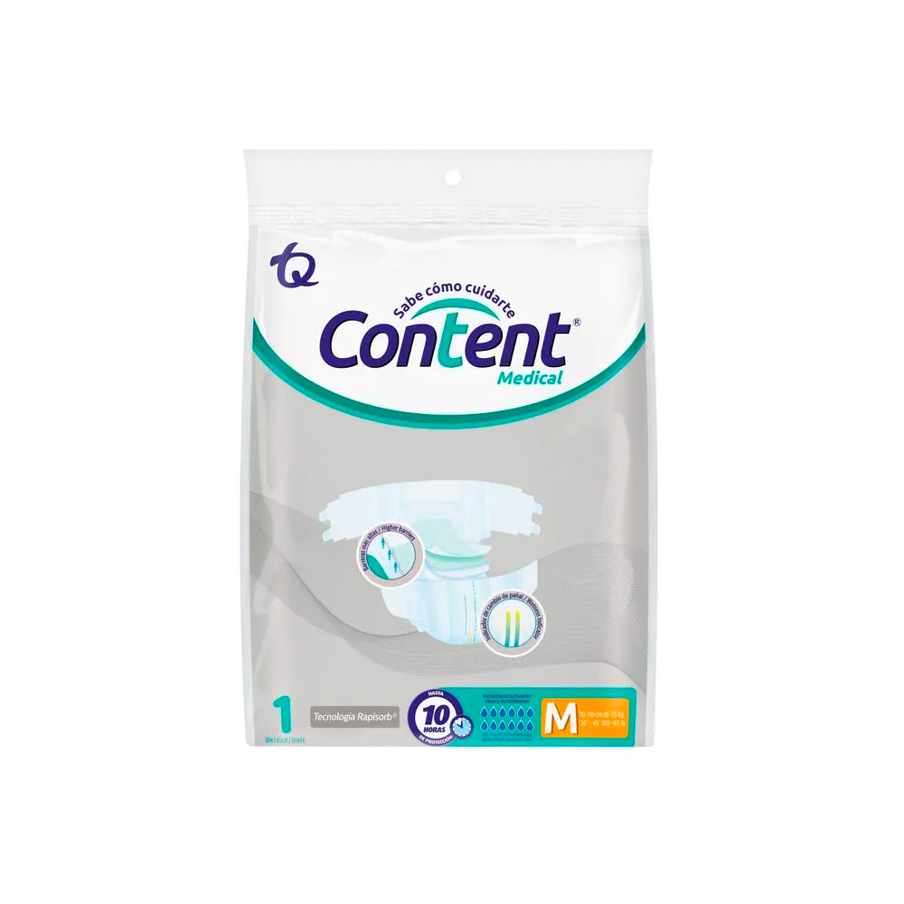 Pañales Content Ultrasec Talla M x 1 Und