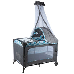 Cuna corral mecedora Dacora Ebaby 750-1 Azul