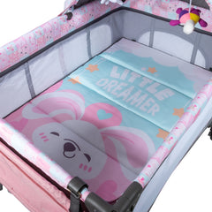 Cuna corral mecedora Dacora Ebaby 750-1 Rosa