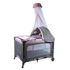 Cuna corral mecedora Dacora Ebaby 750-1 Rosa