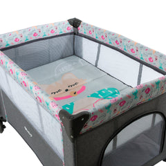 Cuna corral Nala Ebaby 751 Gris/Rosa