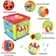 Cubo Didáctico sensorial 6 en 1