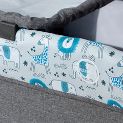 Cuna corral mecedora Ebaby Sally 716-3 Gris/Azul