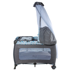 Cuna corral mecedora Ebaby Sally 716-3 Gris/Azul