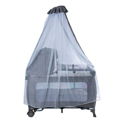 Cuna corral mecedora Ebaby Sally 716-3 Gris/Azul