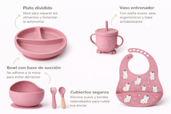 Vajilla en silicona 10 piezas estampada