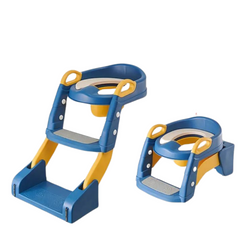 Reductor de baño con escalera 2 en 1 Azul