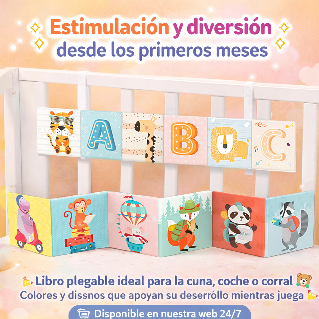 Libro Plegable de Estimulación para Bebé