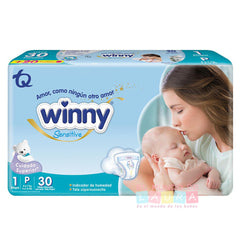 Pañales Winny Sensitive etapa 1/P x 30 Unds