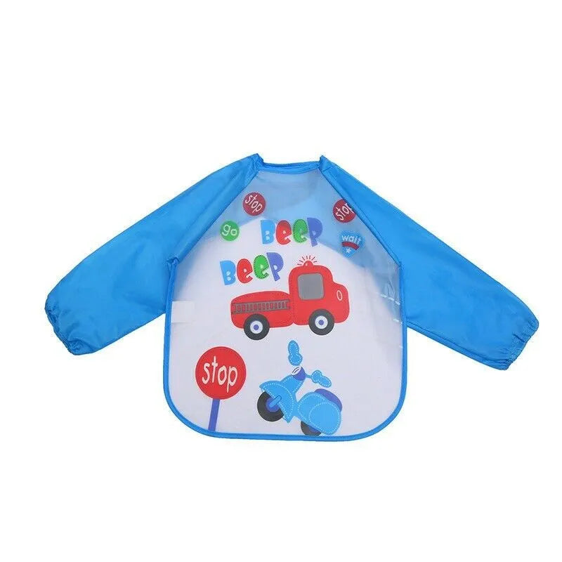 Babero De Bebé De Plástico Impermeable Mumuso Azul