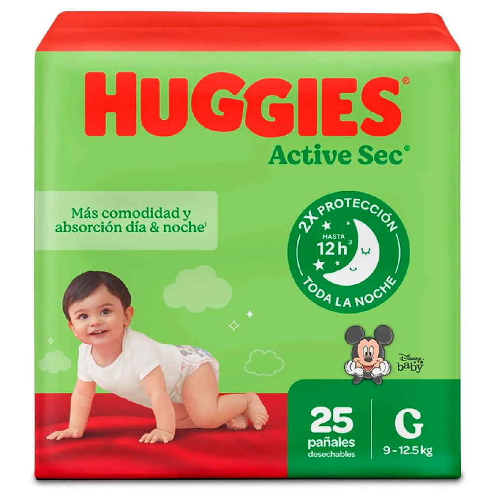 Pañales Huggies Active Sec Etapa 3/G x 25 Unds