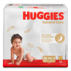 Pañales Huggies Natural Care Etapa 4/XG x 70 Unds