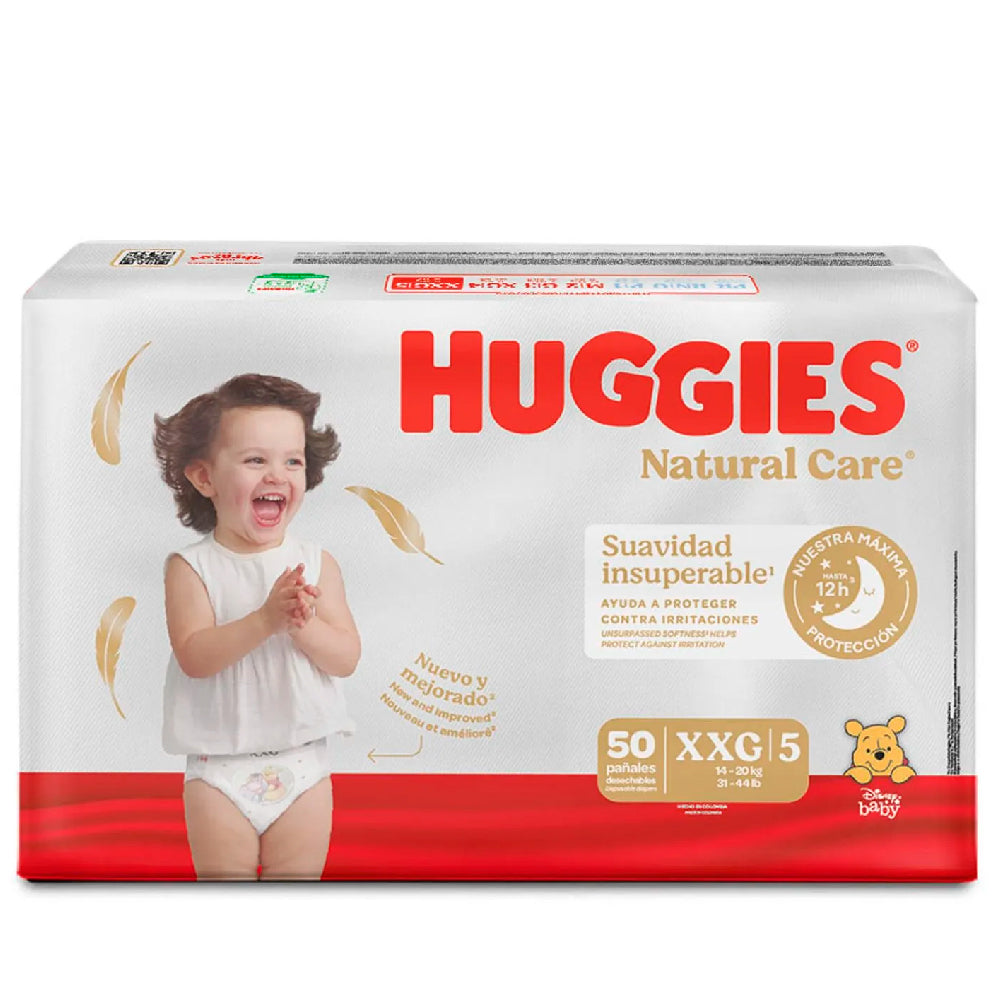 Pañales Huggies Natural Care Etapa 5/XXG x 50 Unds
