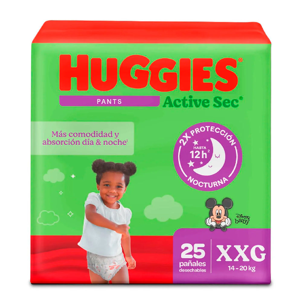 Pañales Huggies Active Sec Ajuste Perfecto Etapa 5/XXG x pague 25 lleve 30 Unds
