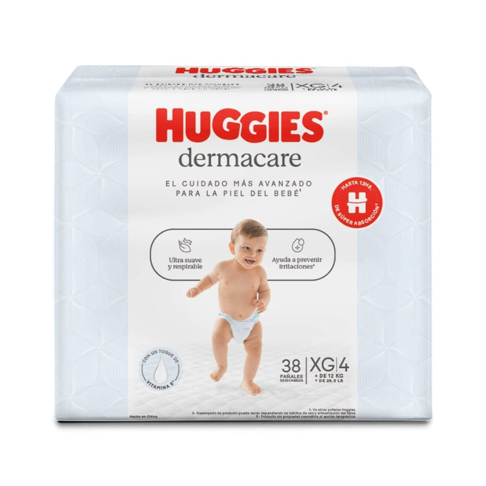 Pañales Huggies Derma Care Etapa 4/XG x 38 Unds – El mundo de Laura