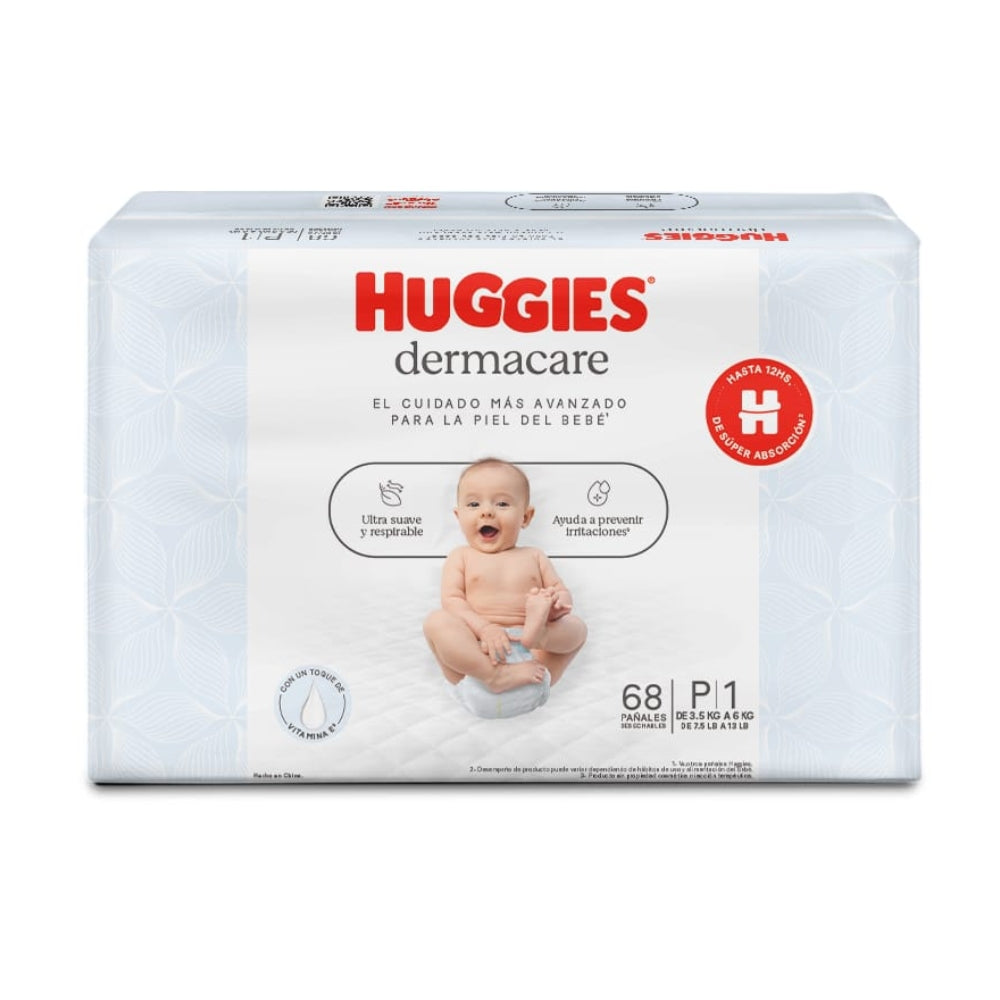 Pañales Huggies Derma Care Etapa 1/P x 68 Unds – El mundo de Laura