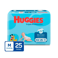 Pañales Huggies Triple Protección 2/M x 25 unds
