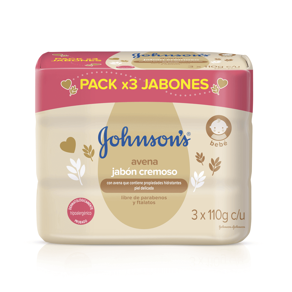 Jabón Johnson Baby Avena x 3