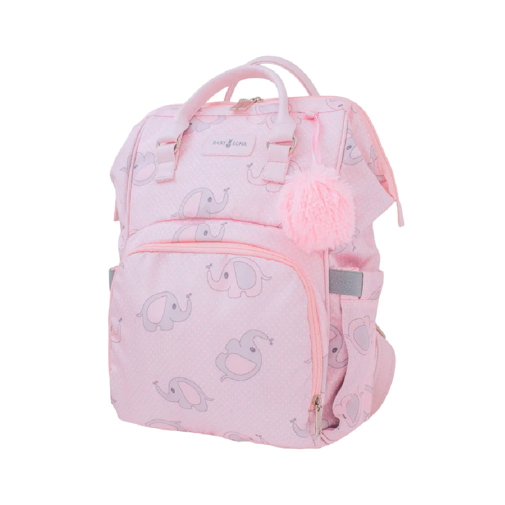 Pañalera morral Nube Luna Elefante Rosa