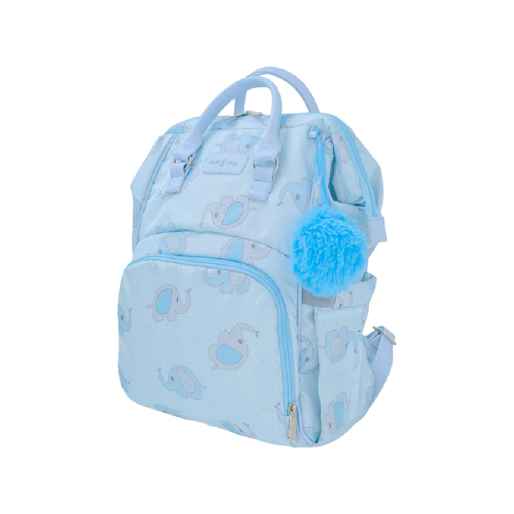 Pañalera morral Nube Luna Elefantes Azul
