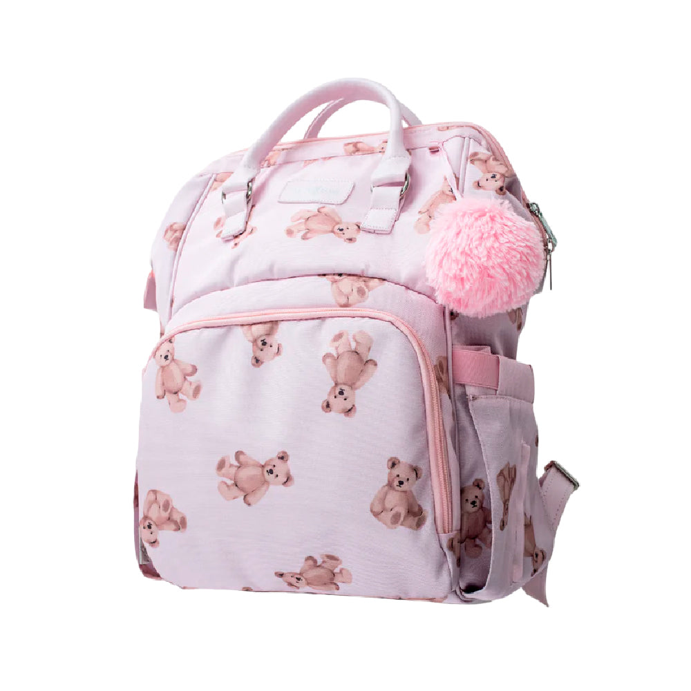Pañalera morral Nube Luna Osos Rosa