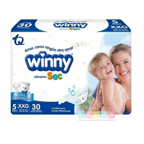 Pañales Winny Ultratrim sec etapa 5/XXG x 30 Unds