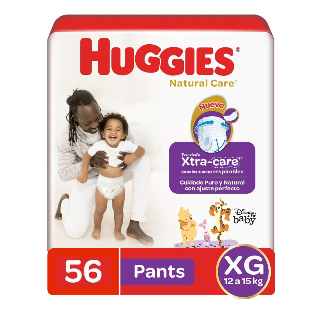 Pañales Huggies Natural Care Pants Etapa 4/XG x 112 Unds