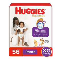 Pañales Huggies Natural Care Pants Etapa 4/XG x 56 Unds