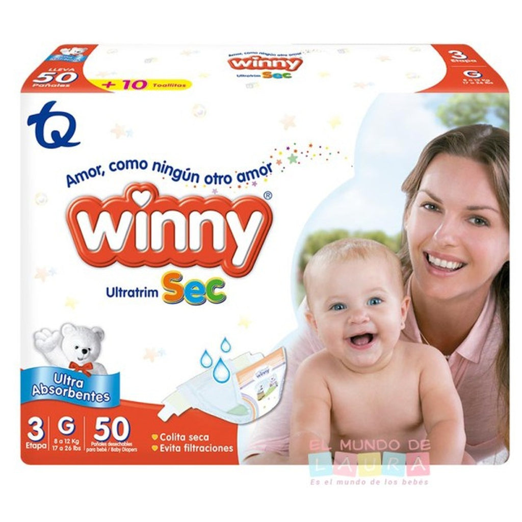 Pañales Winny Ultratrim sec etapa 3/G x 50 Unds El mundo de Laura