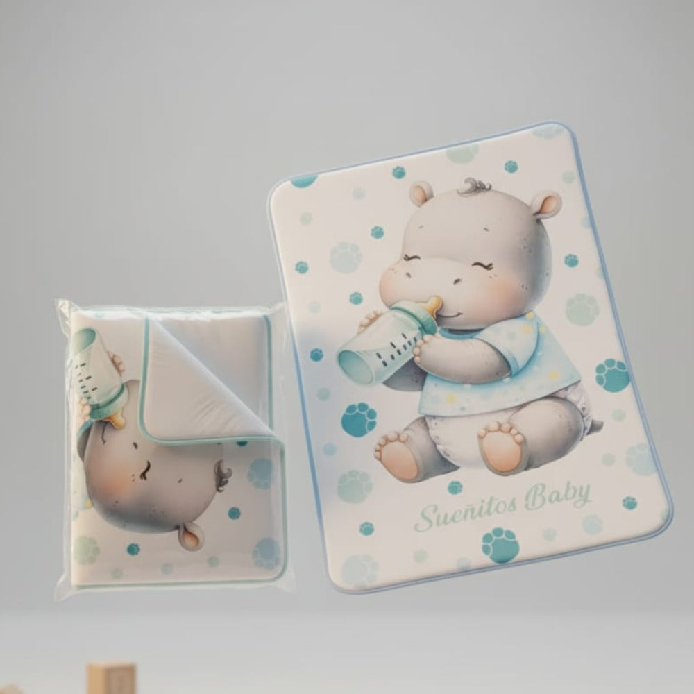 Plástico cambiador hipopótamo
