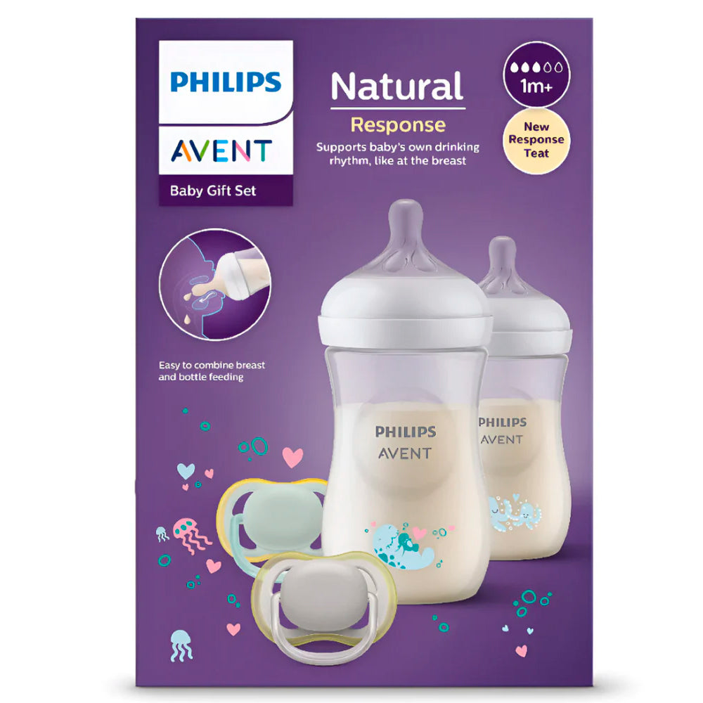 Set de teteros Avent natural Response 4 piezas