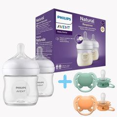 Set de teteros Avent natural Response + Chupa