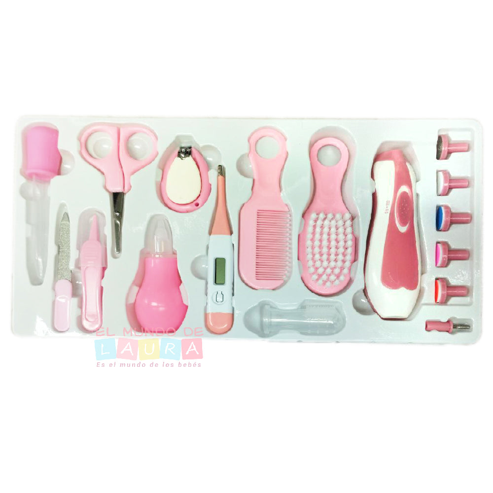 Set de aseo con lima eléctrica Rosado