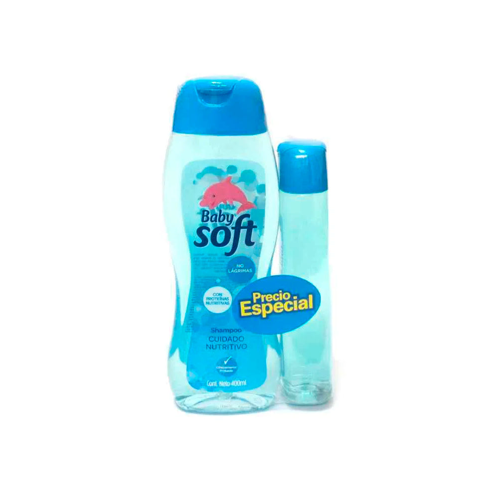 Shampoo Baby Soft Cuidado Nutritivo x 400 + 200 ml