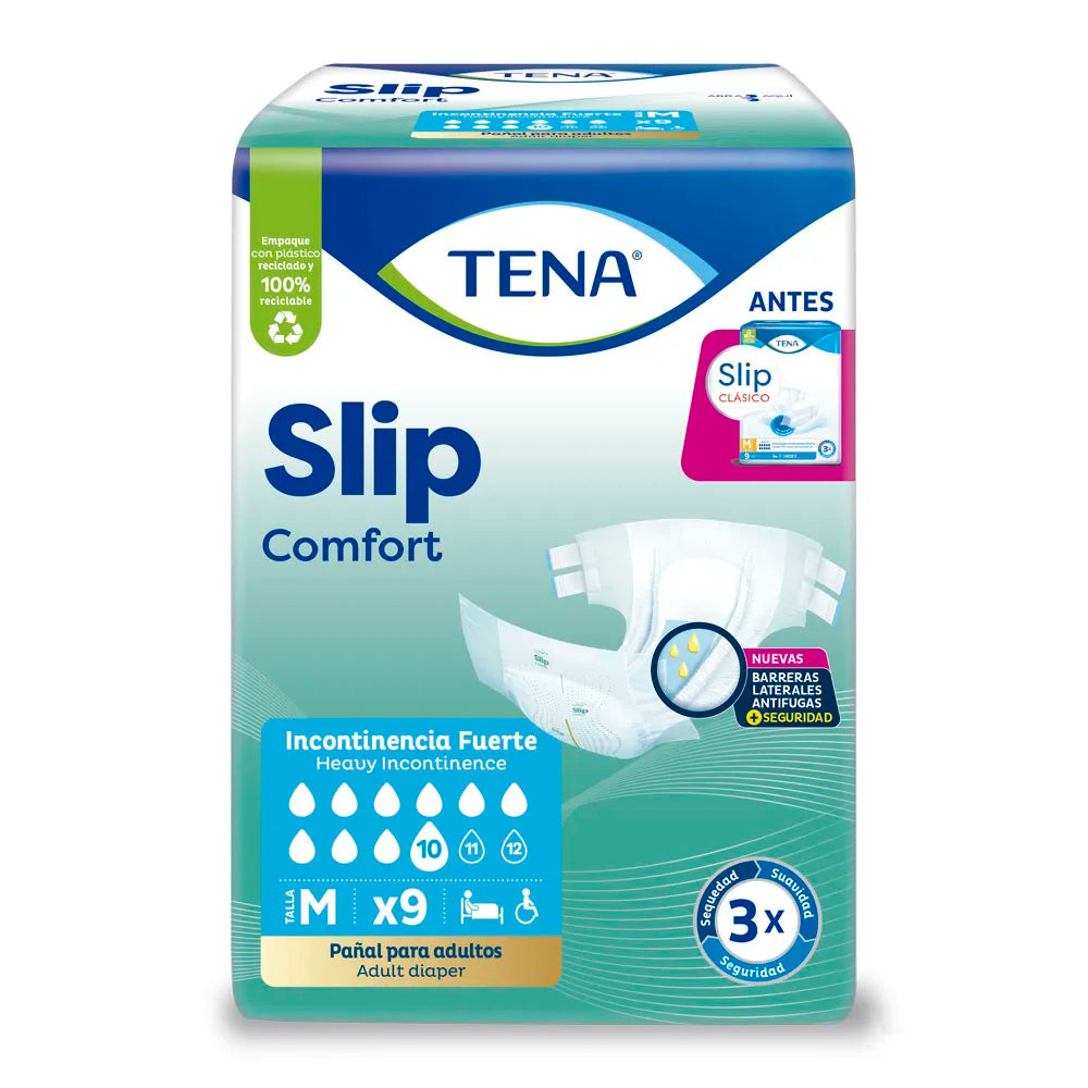 Pañales Tena Slip Comfort Talla M x 9 Unds