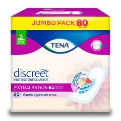 Protector Tena Discreet Extralargos x 80 Unds