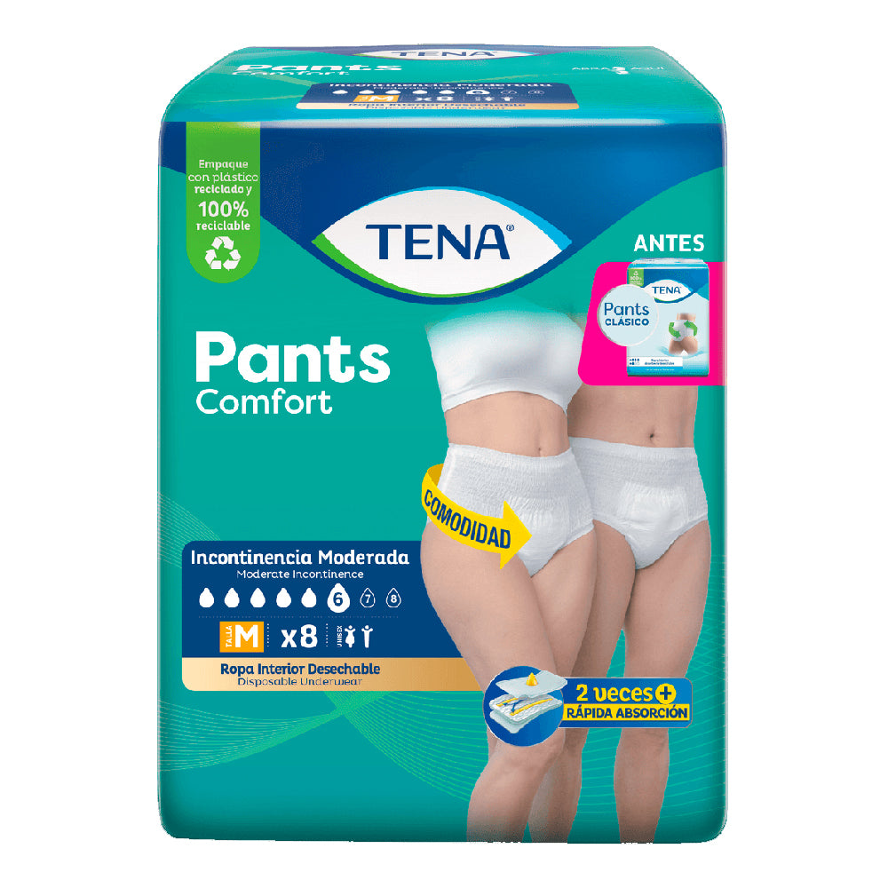 Pañales Tena Pants Clasic Talla M x 8 Unds
