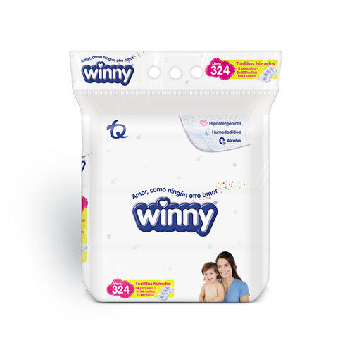 Toallitas Winny Aloe Vera x 324 Unds