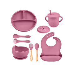 Vajilla en silicona Vinotinto 10 Piezas