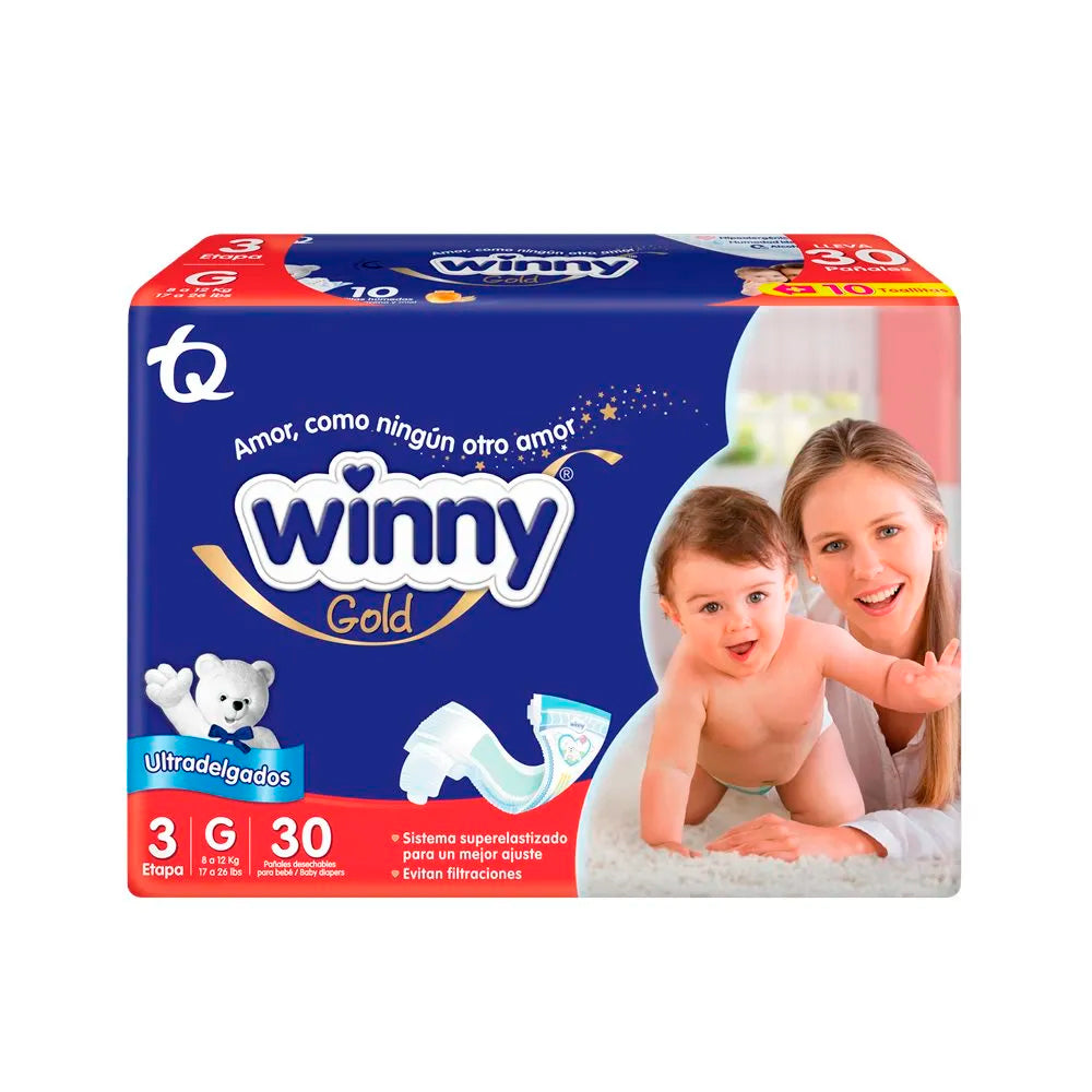 Pañales Winny Gold etapa 3/G x 30 Unds