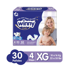 Pañales Winny Gold etapa 4/XG x 30 Unds