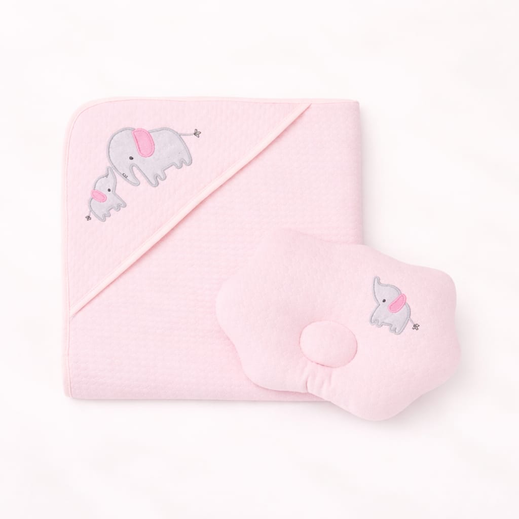Cobija para Bebé con Capucha + Almohada