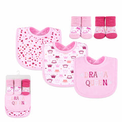 Set de Baberos para Bebé + Medias – 5 piezas