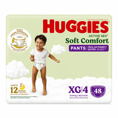 Pañales Huggies Active Sec Soft Comfort Pants Talla XG – 48 unidades
